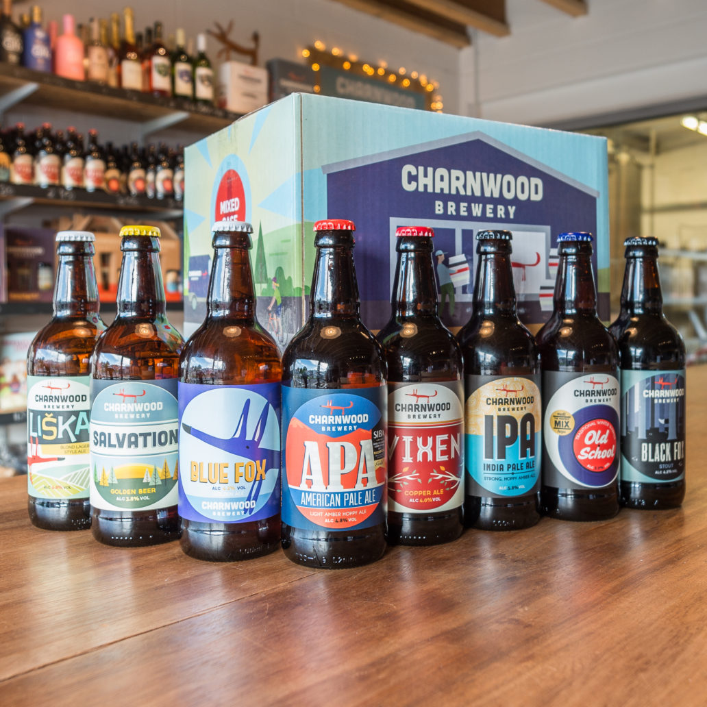 Charnwood Brewery Mixed case of ales pale, copper and dark